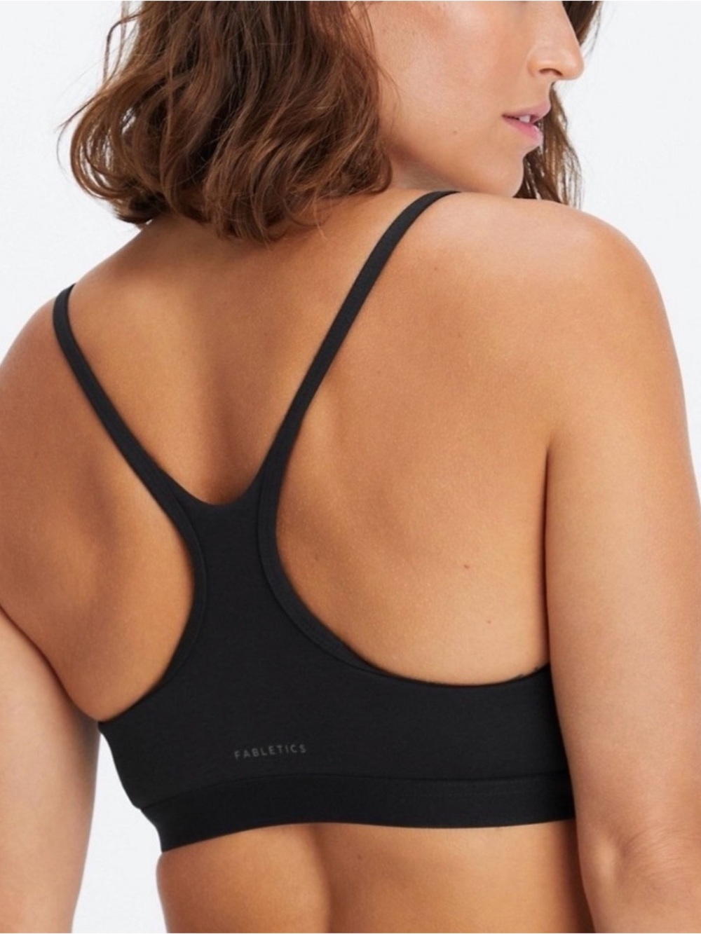 Fabletics Black Racerback Seamless Sports Bra
